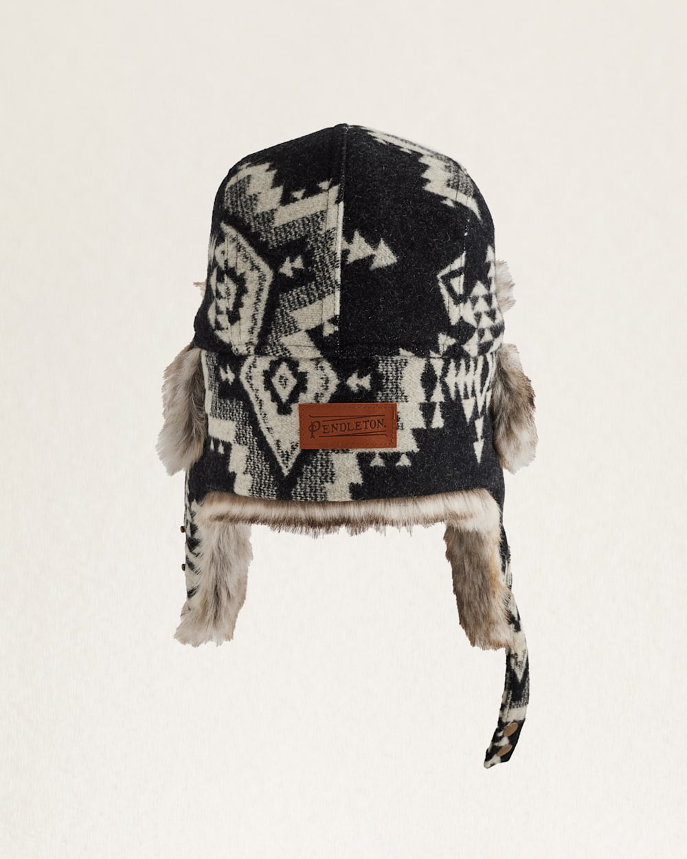 ALTERNATE VIEW OF ROCK POINT WOOL TRAPPER HAT IN BLACK image number 3