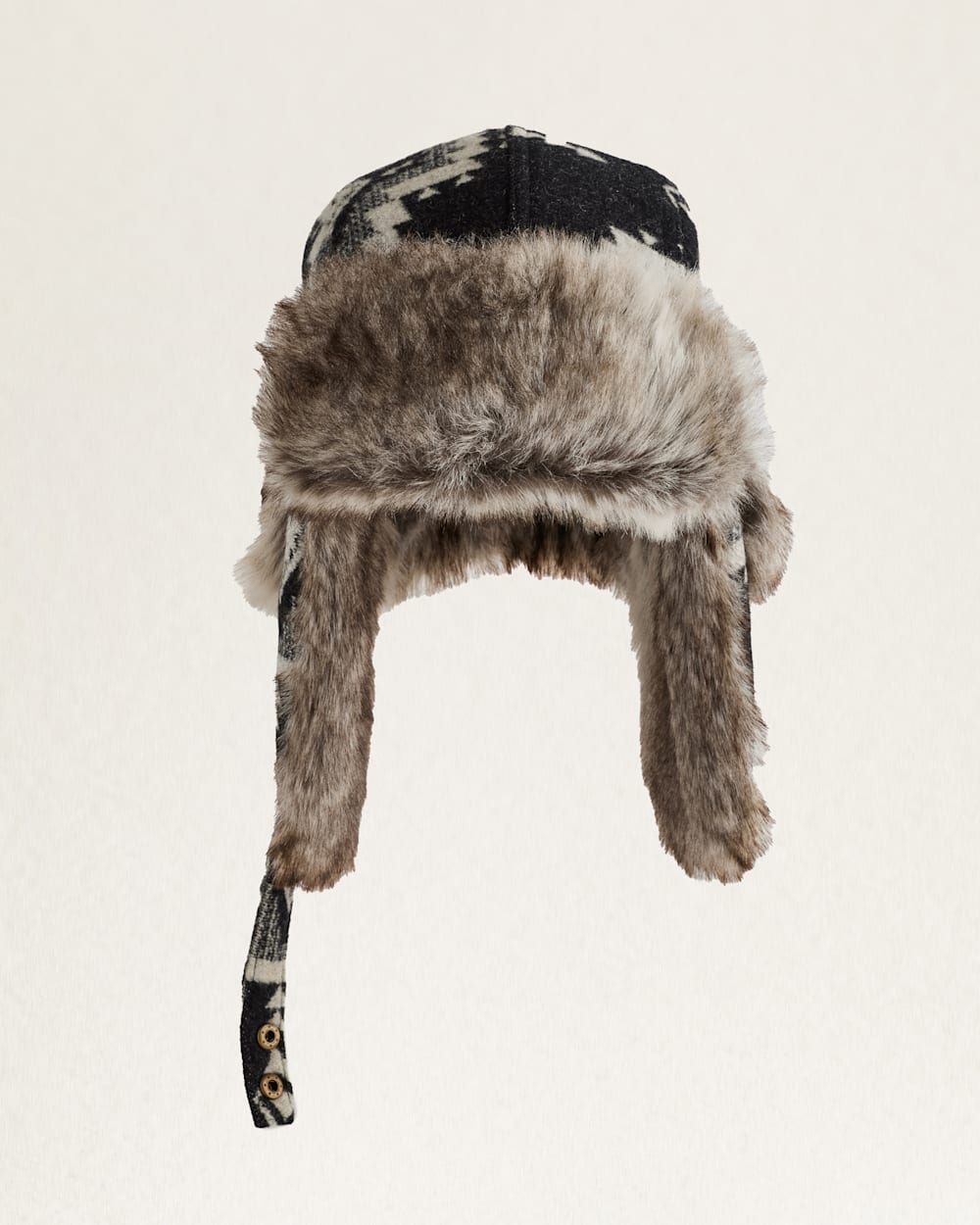 ALTERNATE VIEW OF ROCK POINT WOOL TRAPPER HAT IN BLACK image number 4