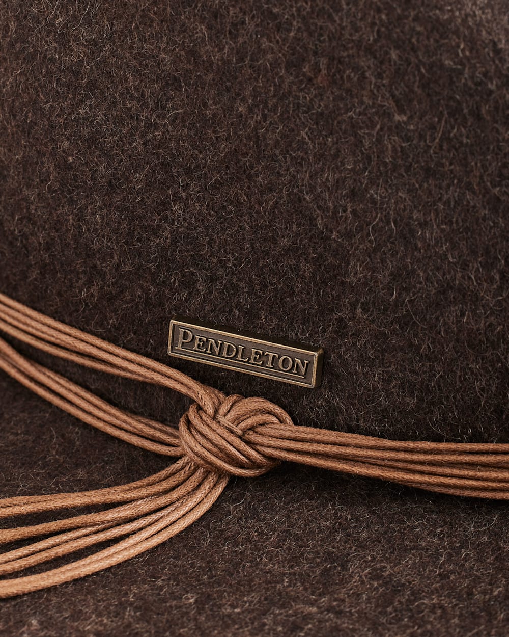 ALTERNATE VIEW OF CASSANDRA WOOL FELT HAT IN HEATHER BROWN image number 3