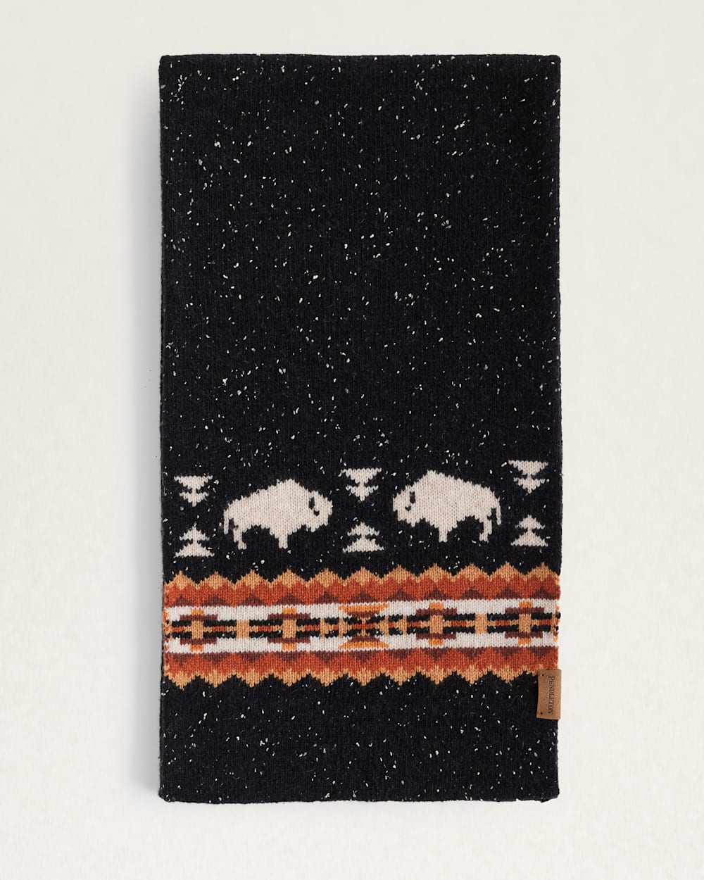 ALTERNATE VIEW OF BUFFALO LAMBSWOOL SCARF IN BLACK image number 3