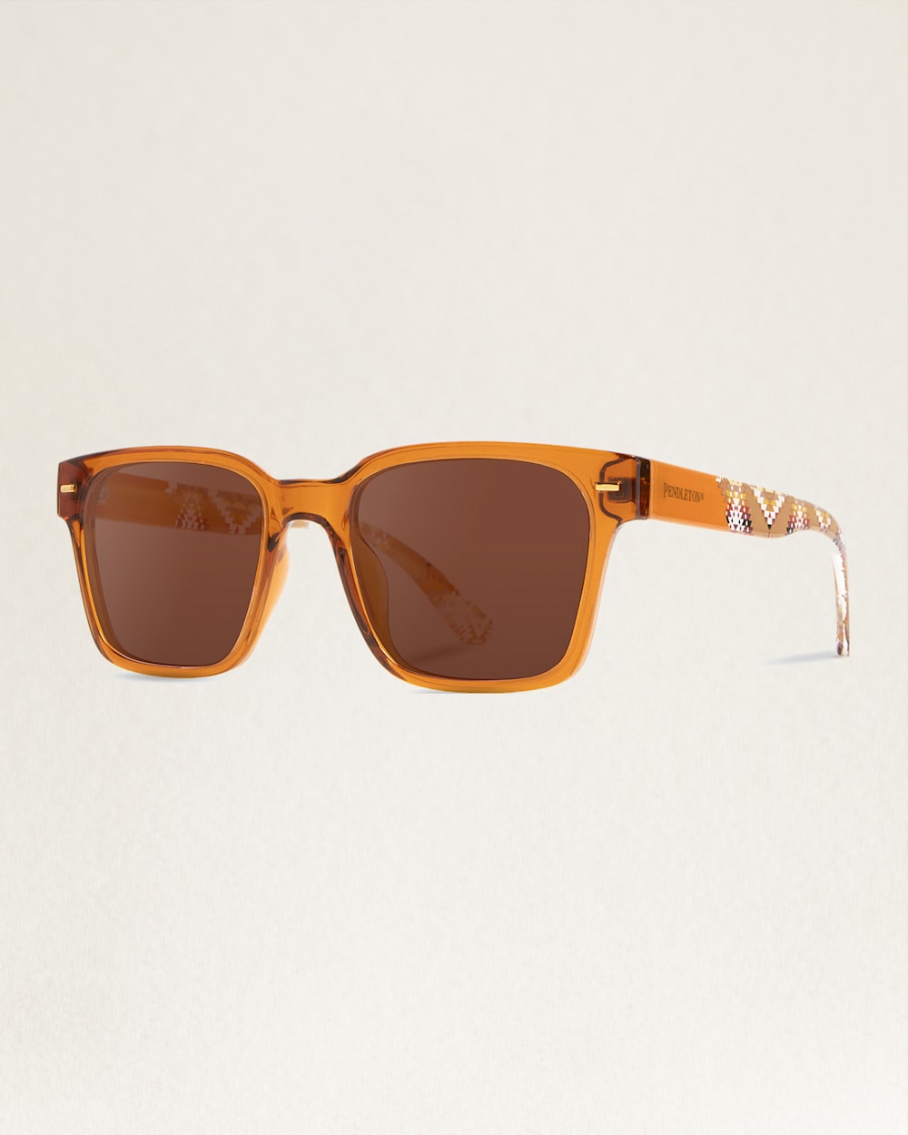 ALTERNATE VIEW OF SHWOOD X PENDLETON COBY POLARIZED SUNGLASSES IN BROWN CRYSTAL/TRAIL image number 2