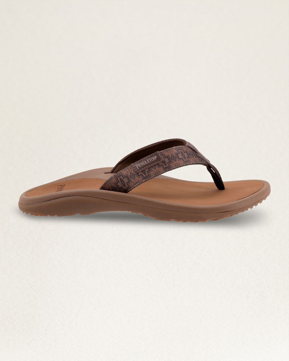 ALTERNATE VIEW OF MENS HARDING FLIP FLOPS IN BROWN image number 7