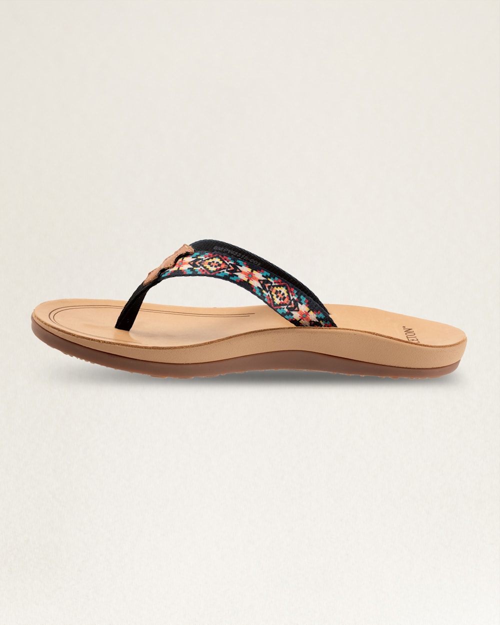 ALTERNATE VIEW OF WOMENS CARICO LAKE FLIP FLOPS IN BLACK image number 4