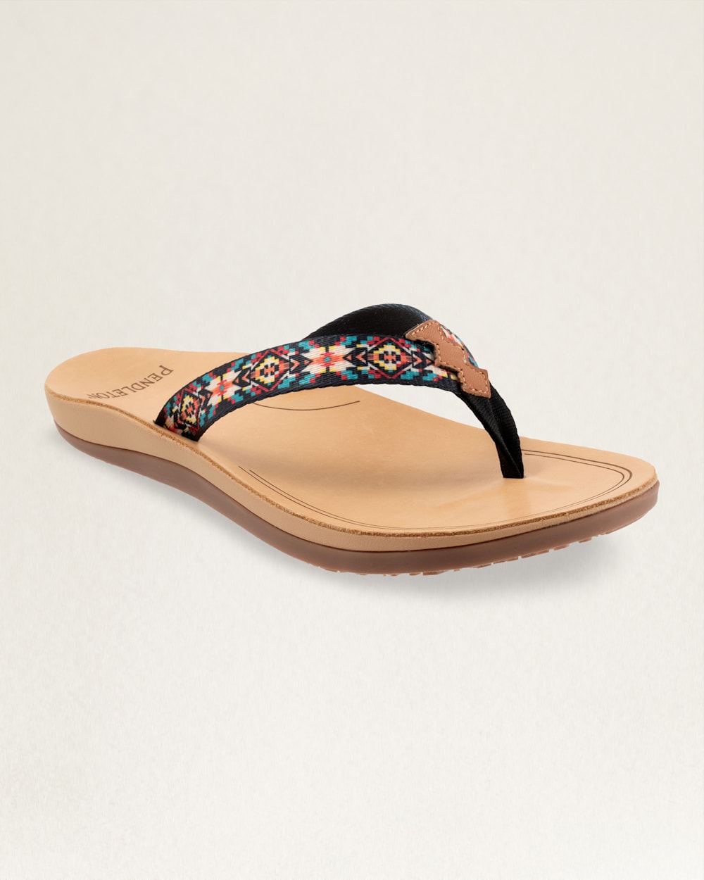 ALTERNATE VIEW OF WOMENS CARICO LAKE FLIP FLOPS IN BLACK image number 5