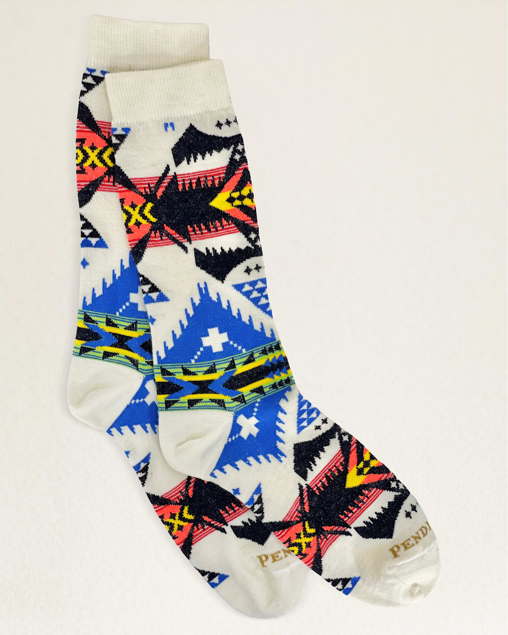 NEHALEM CREW SOCKS IN IVORY MULTI image number 1