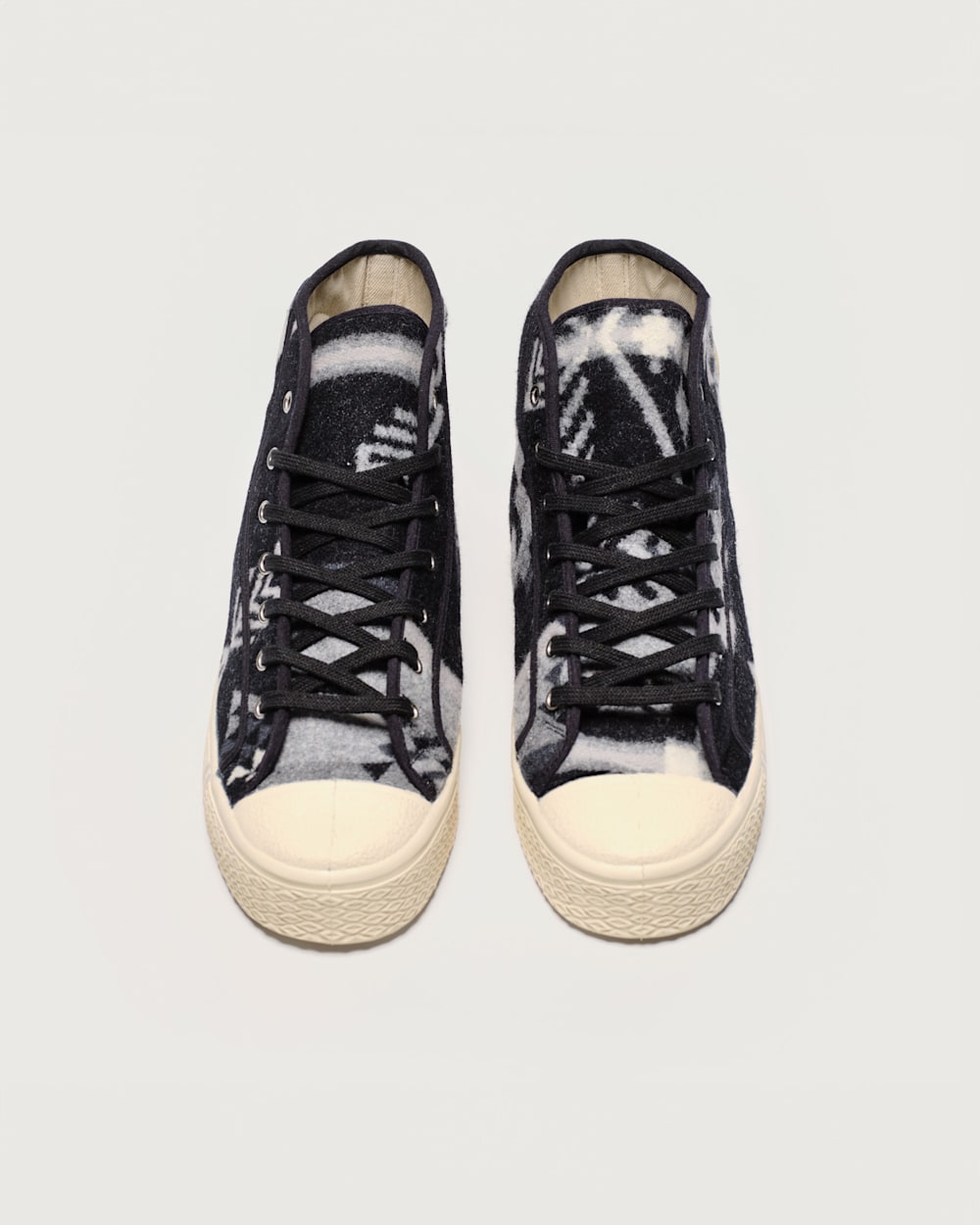 ALTERNATE VIEW OF US RUBBER CO X PENDLETON GREY SCALE HIGH TOPS IN GREY/BLACK MULTI image number 3