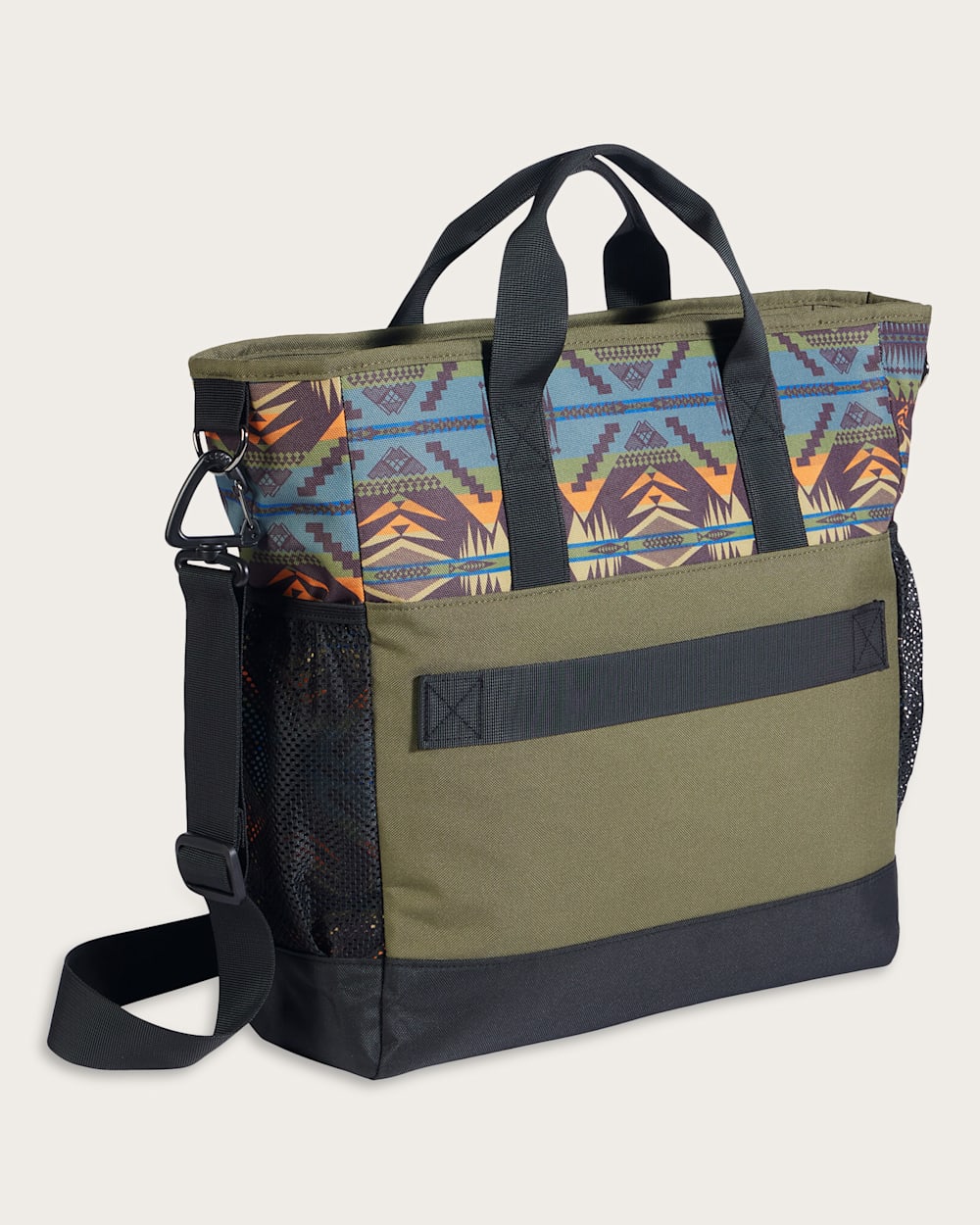 ALTERNATE VIEW OF MYSTIC LAKE EXPLORER CARRYALL TOTE IN OLIVE MULTI image number 2