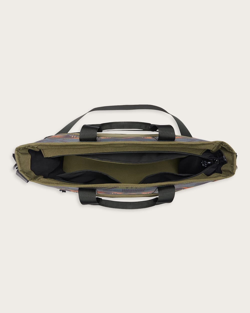 ALTERNATE VIEW OF MYSTIC LAKE EXPLORER CARRYALL TOTE IN OLIVE MULTI image number 3