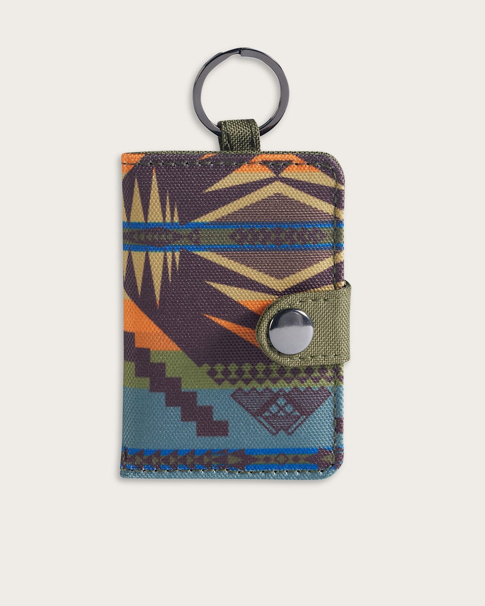 ALTERNATE VIEW OF MYSTIC LAKE EXPLORER KEY RING WALLET IN OLIVE MULTI image number 2
