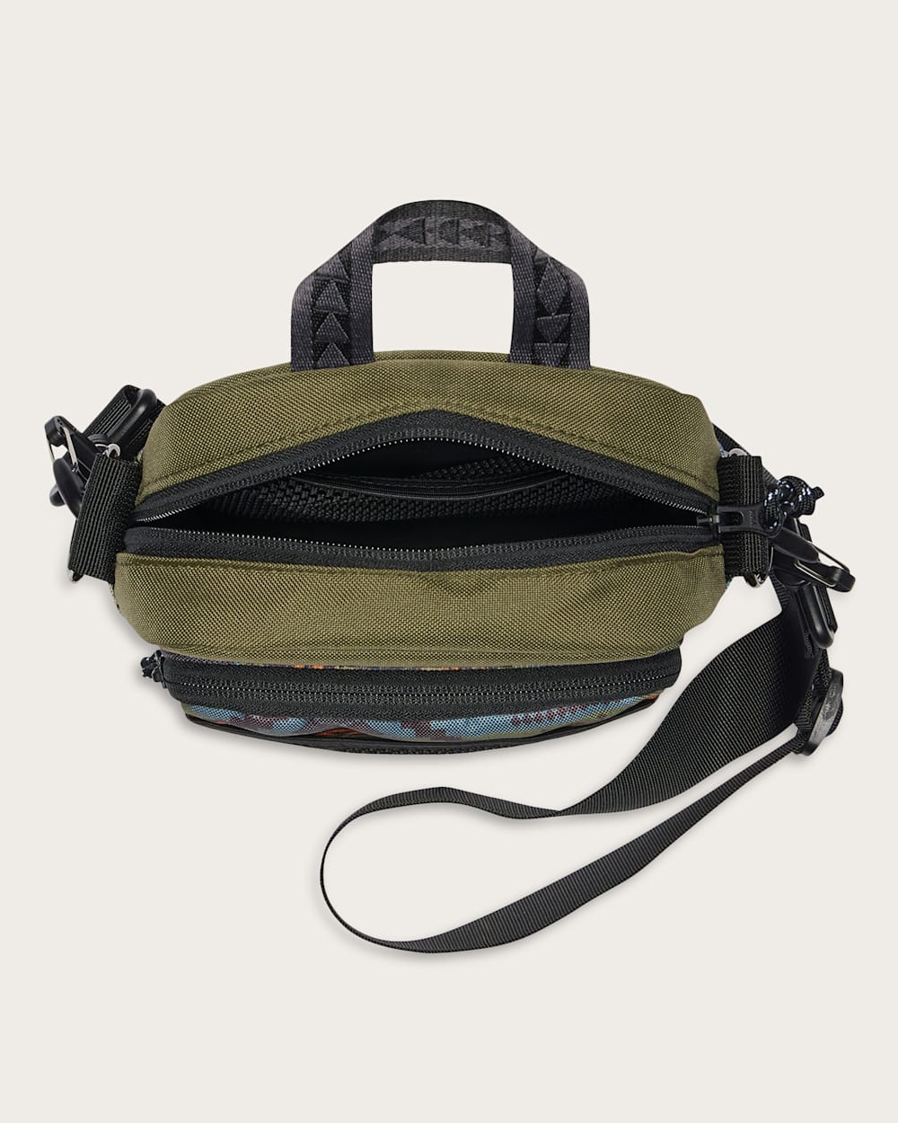 ALTERNATE VIEW OF MYSTIC LAKE EXPLORER CROSSBODY IN OLIVE MULTI image number 3