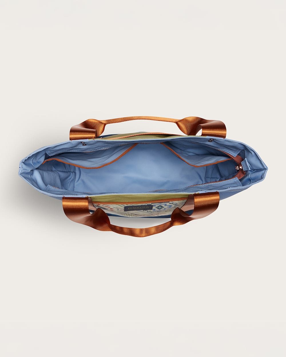 ALTERNATE VIEW OF HARDING BEACH CANOPY CANVAS TOTE IN BLUE MULTI image number 3