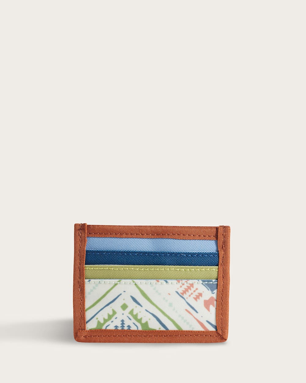ALTERNATE VIEW OF HARDING BEACH CANOPY CANVAS WALLET IN BLUE MULTI image number 2