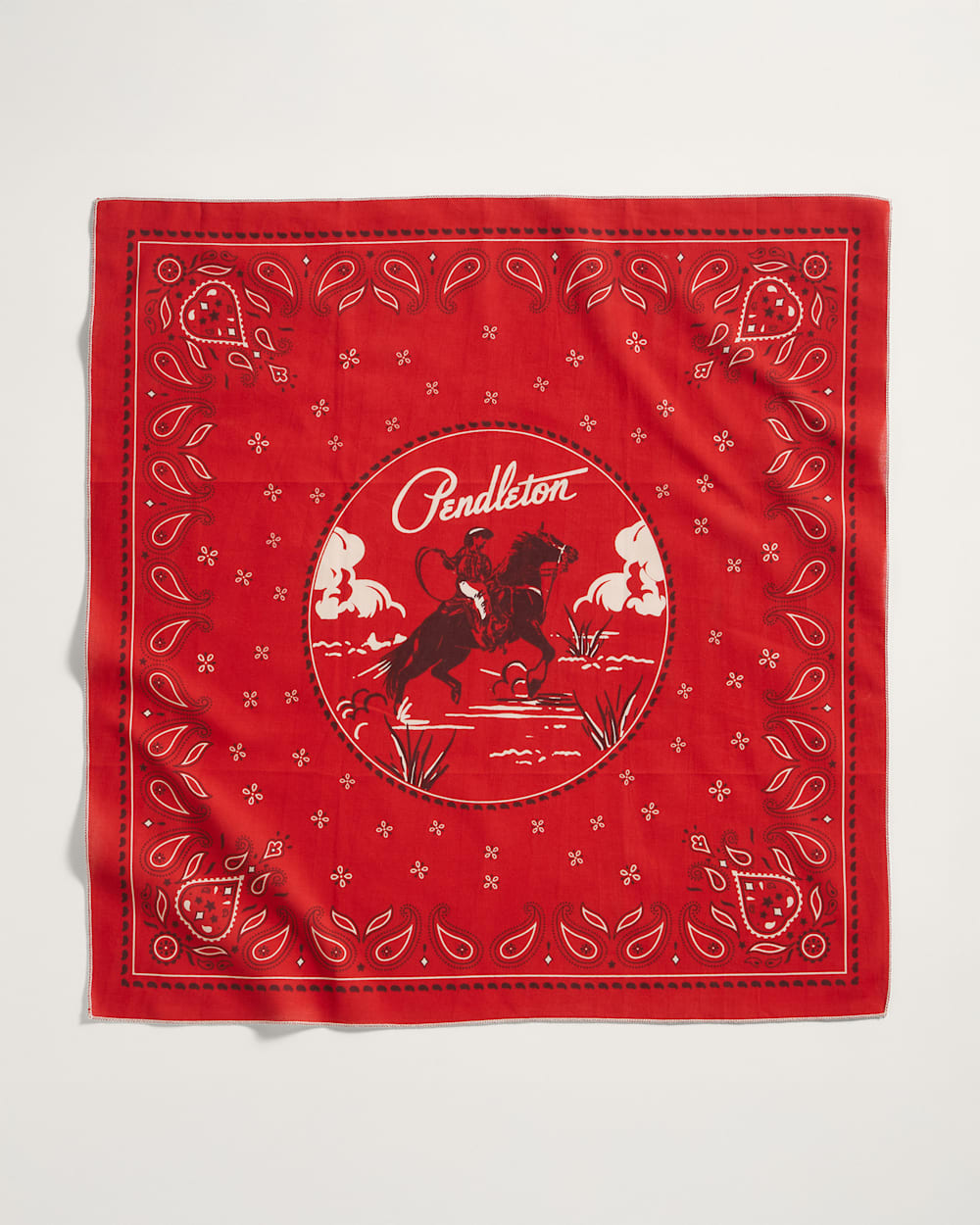 ALTERNATE VIEW OF COWBOY 3-PACK BANDANA IN RED/BLUE/GREEN image number 2