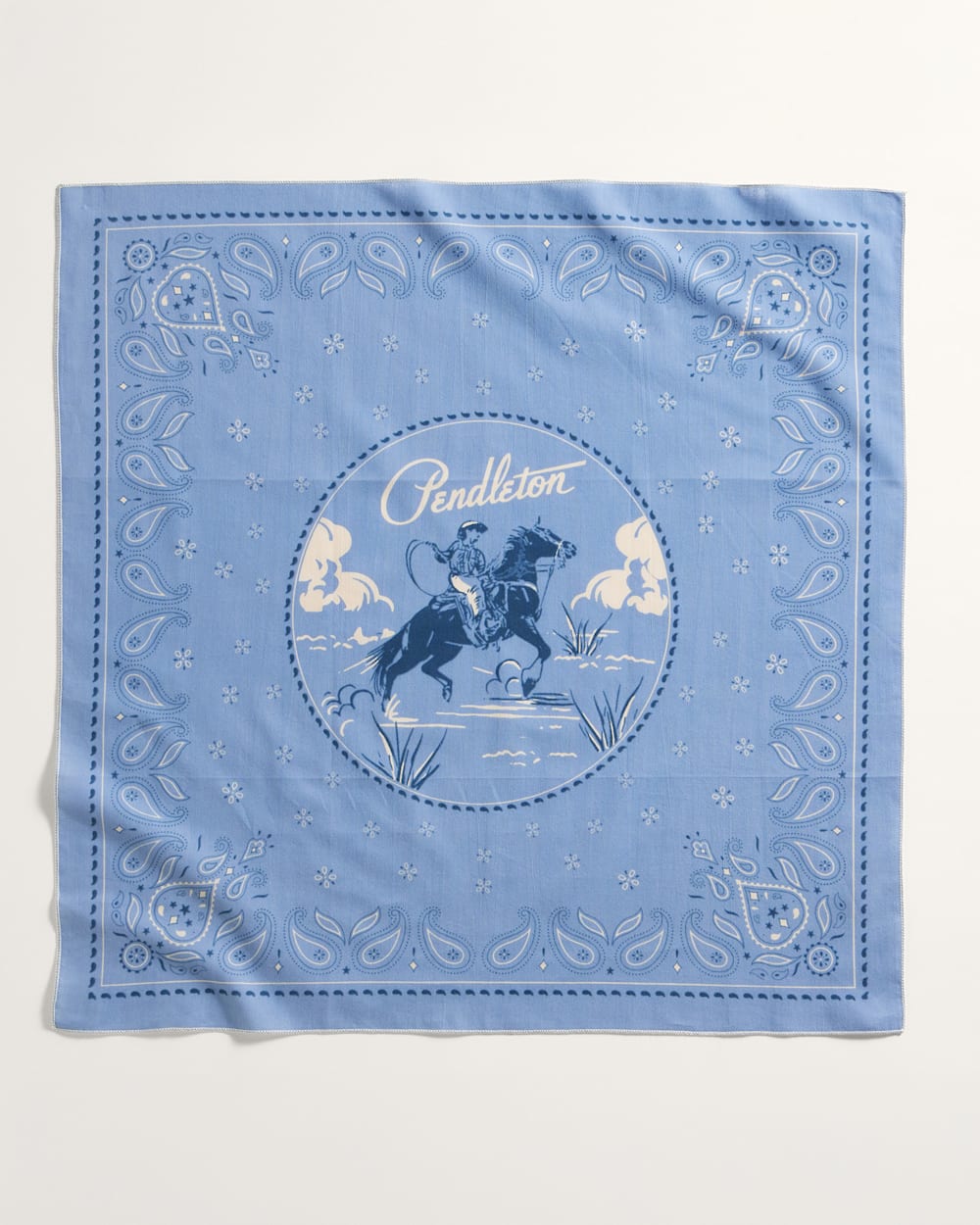 ALTERNATE VIEW OF COWBOY 3-PACK BANDANA IN RED/BLUE/GREEN image number 3