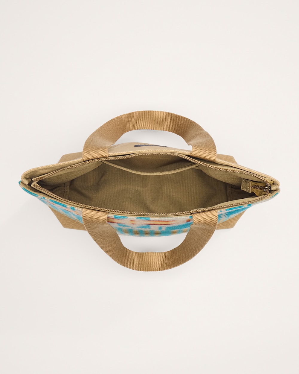 ALTERNATE VIEW OF HARDING CITY ZIP TOTE IN TURQUOISE image number 4