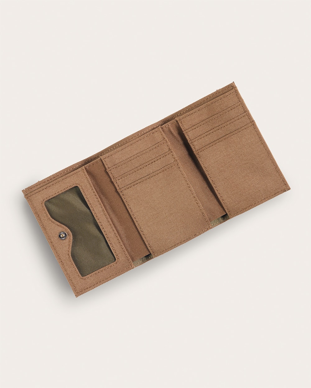 ALTERNATE VIEW OF HARDING TRIFOLD WALLET IN CHILI RED image number 3