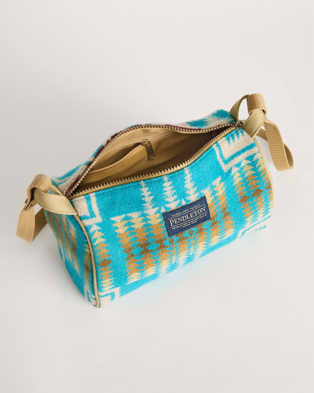 ALTERNATE VIEW OF HARDING BARREL BAG IN TURQUOISE image number 4