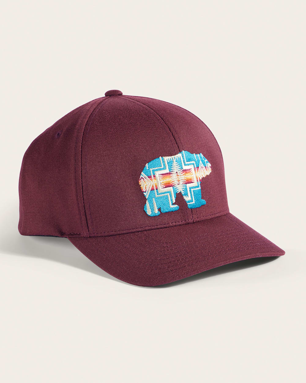 EMBROIDERED HAT IN MAROON BEAR image number 1