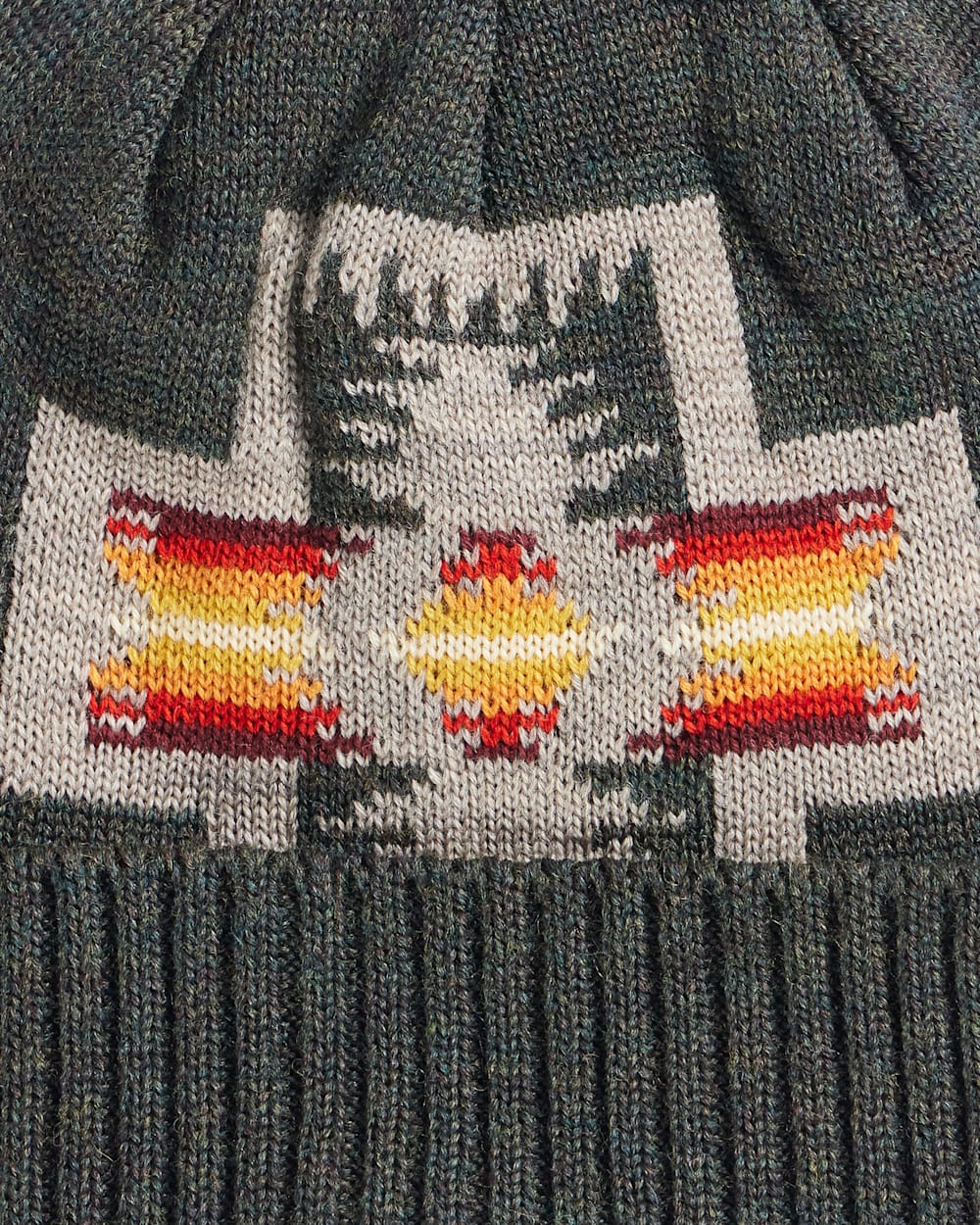 ALTERNATE VIEW OF HARDING MERINO KNIT CAP IN OLIVE image number 2