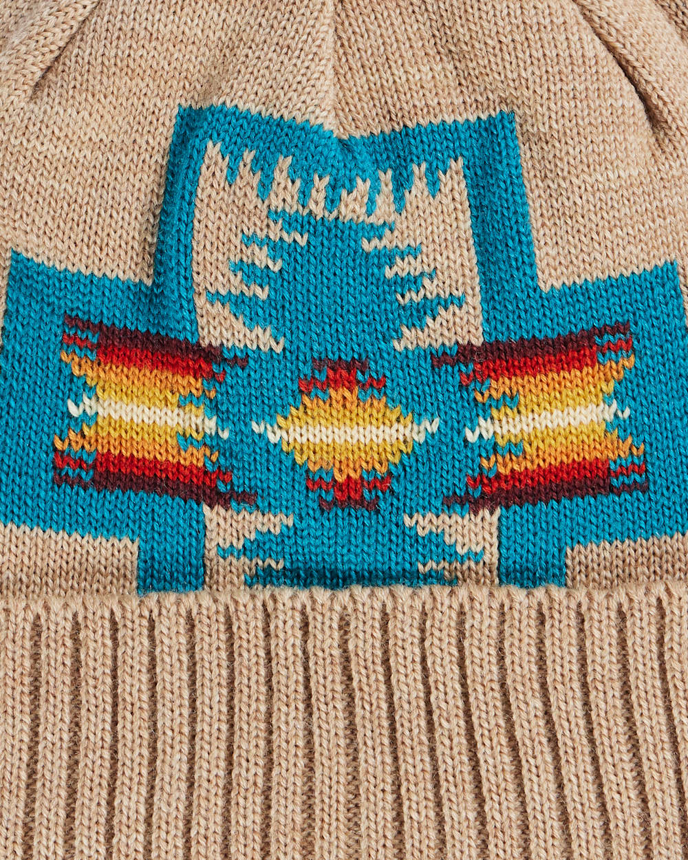 ALTERNATE VIEW OF HARDING MERINO KNIT CAP IN BEIGE image number 2