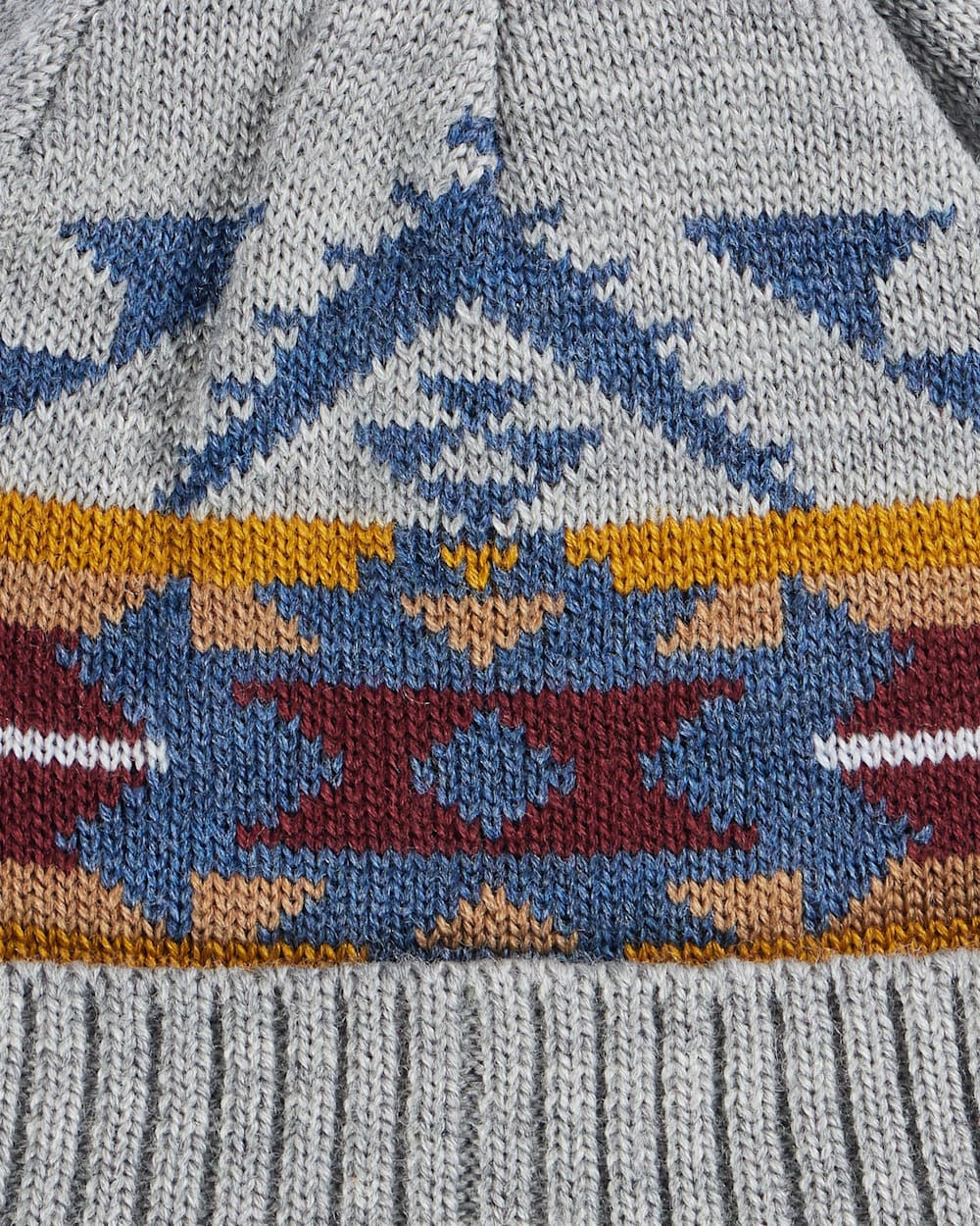 ALTERNATE VIEW OF AUTUMN BIRCH MERINO KNIT CAP IN GREY image number 2