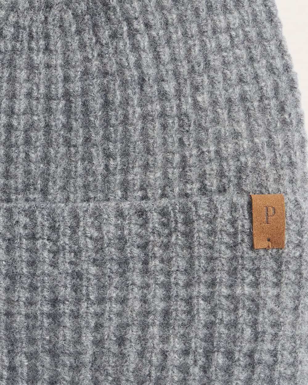 ALTERNATE VIEW OF MERINO WOOL WATCH CAP IN LIGHT HEATHER GREY image number 2