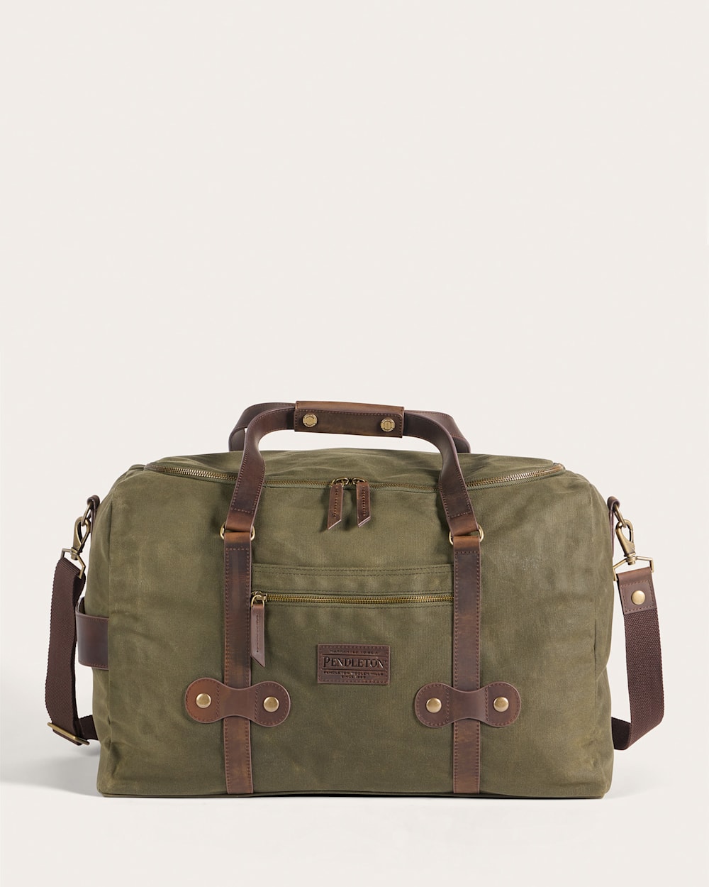 ODYSSEY WAXED CANVAS DUFFEL BAG IN OLIVE image number 1