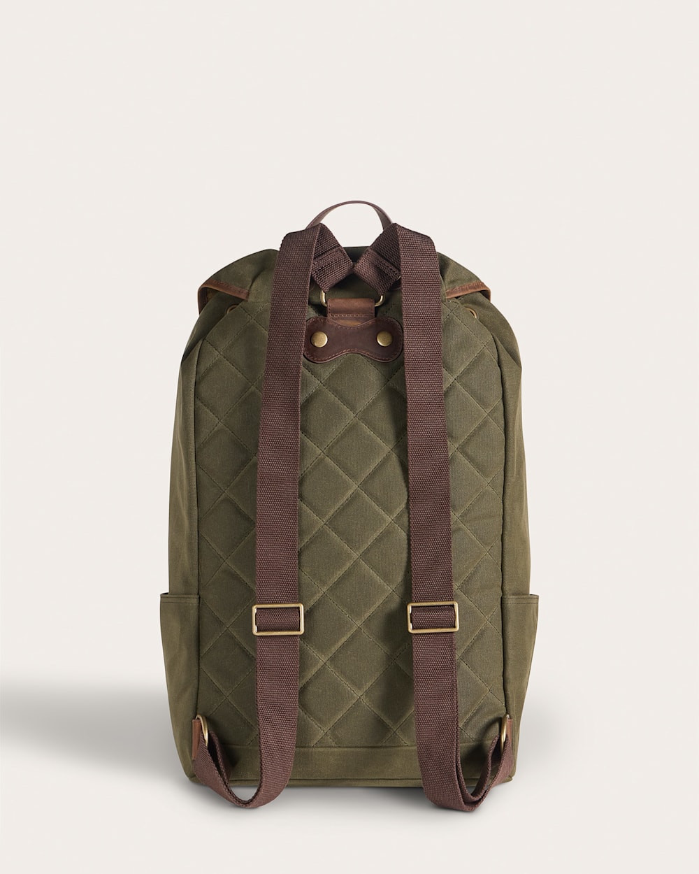 ALTERNATE VIEW OF ODYSSEY WAXED CANVAS BACKPACK IN OLIVE image number 2