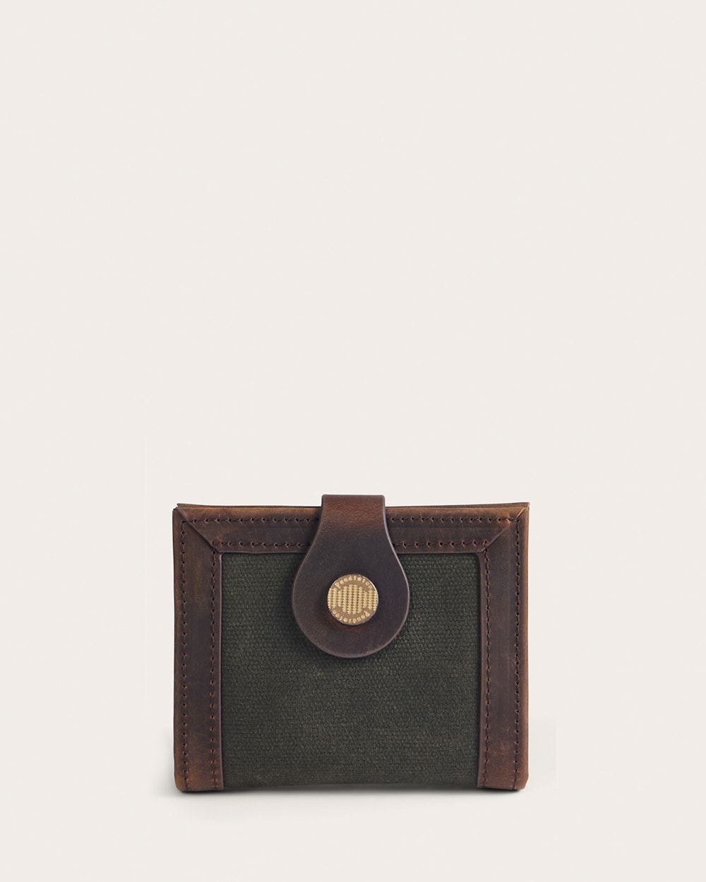 ODYSSEY WAXED CANVAS WALLET IN OLIVE image number 1