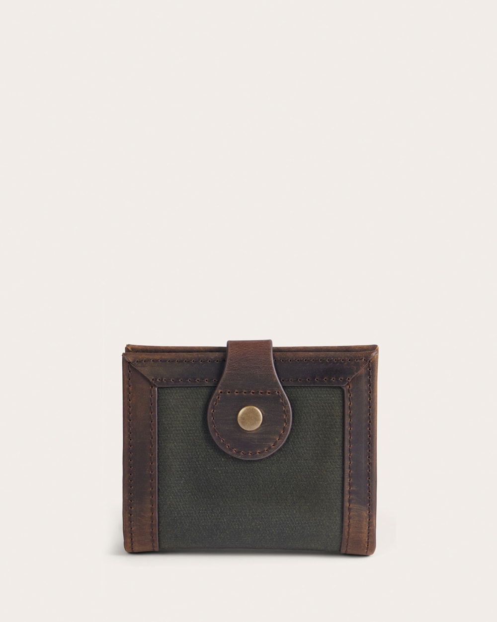 ALTERNATE VIEW OF ODYSSEY WAXED CANVAS WALLET IN OLIVE image number 2