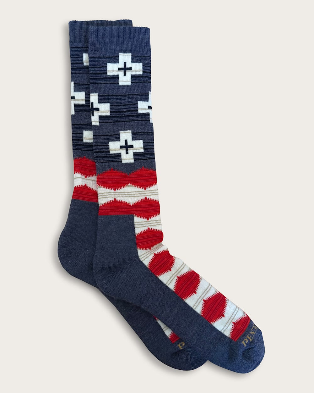 BRAVE STAR BOOT SOCKS IN RED/WHITE/BLUE image number 1