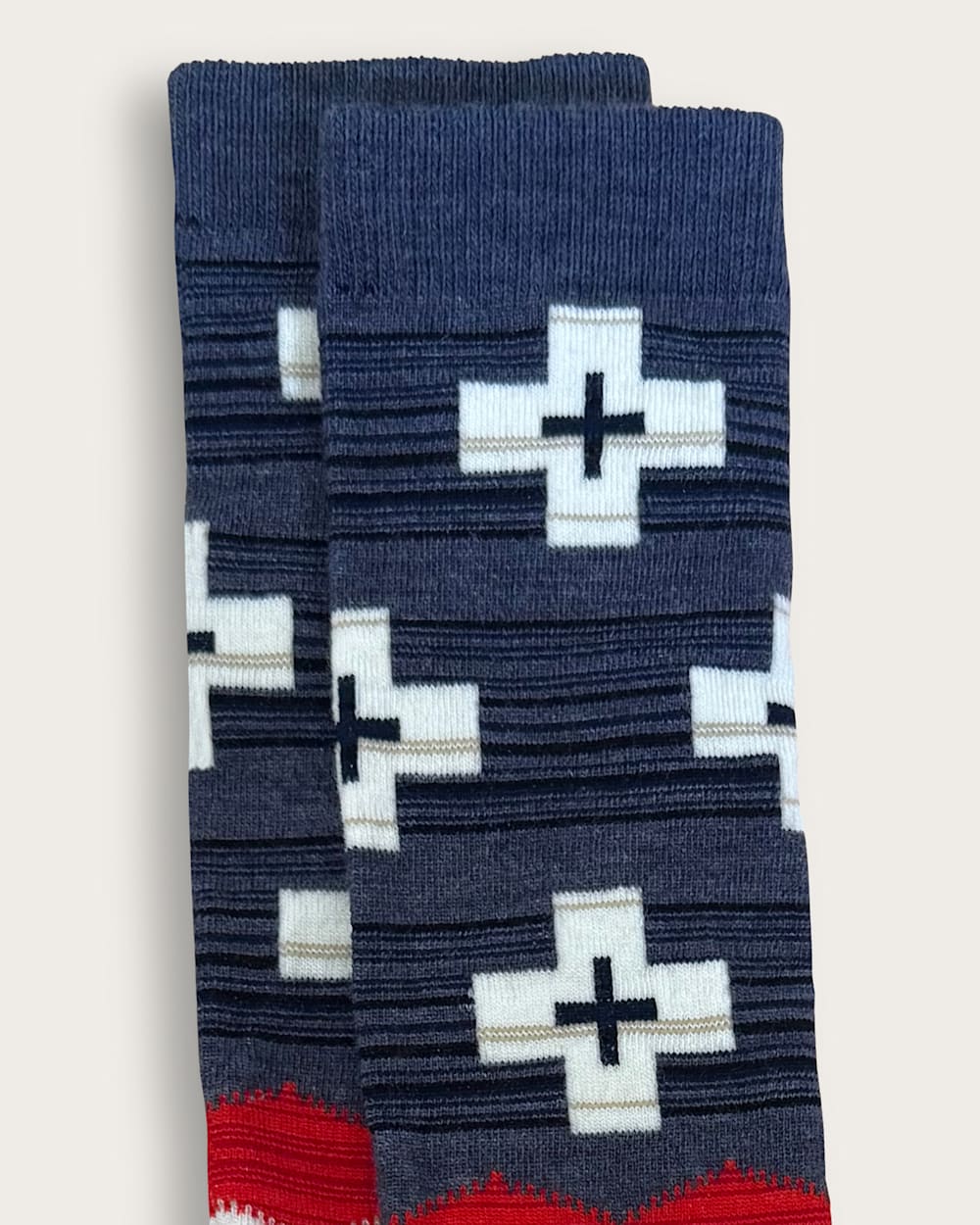ALTERNATE VIEW OF BRAVE STAR BOOT SOCKS IN RED/WHITE/BLUE image number 2