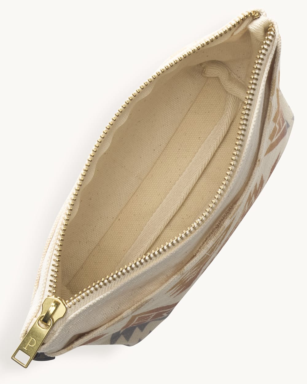 ALTERNATE VIEW OF ASTORIA CANVAS ZIP POUCH IN IVORY PONDEROSA image number 3