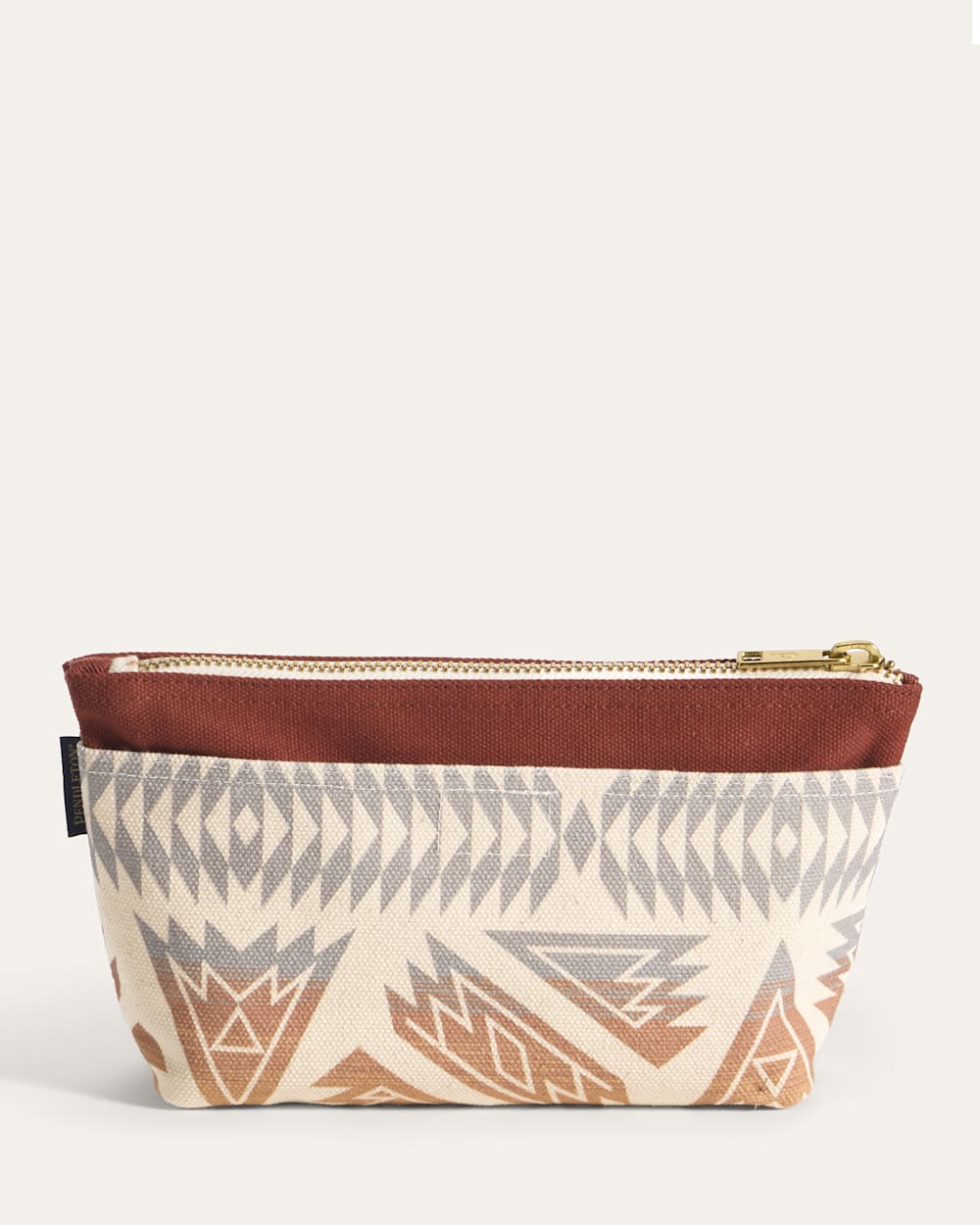 ALTERNATE VIEW OF ASTORIA CANVAS ZIP POUCH IN BRICK PONDEROSA image number 2