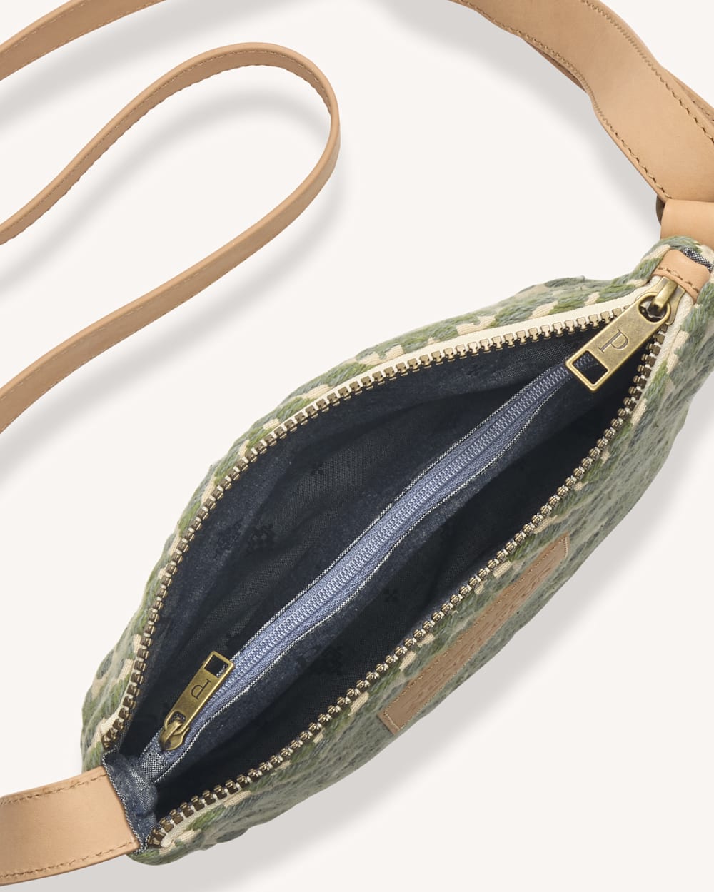 ALTERNATE VIEW OF BAYSIDE COTTON CROSSBODY IN EMERALD CREEK image number 3