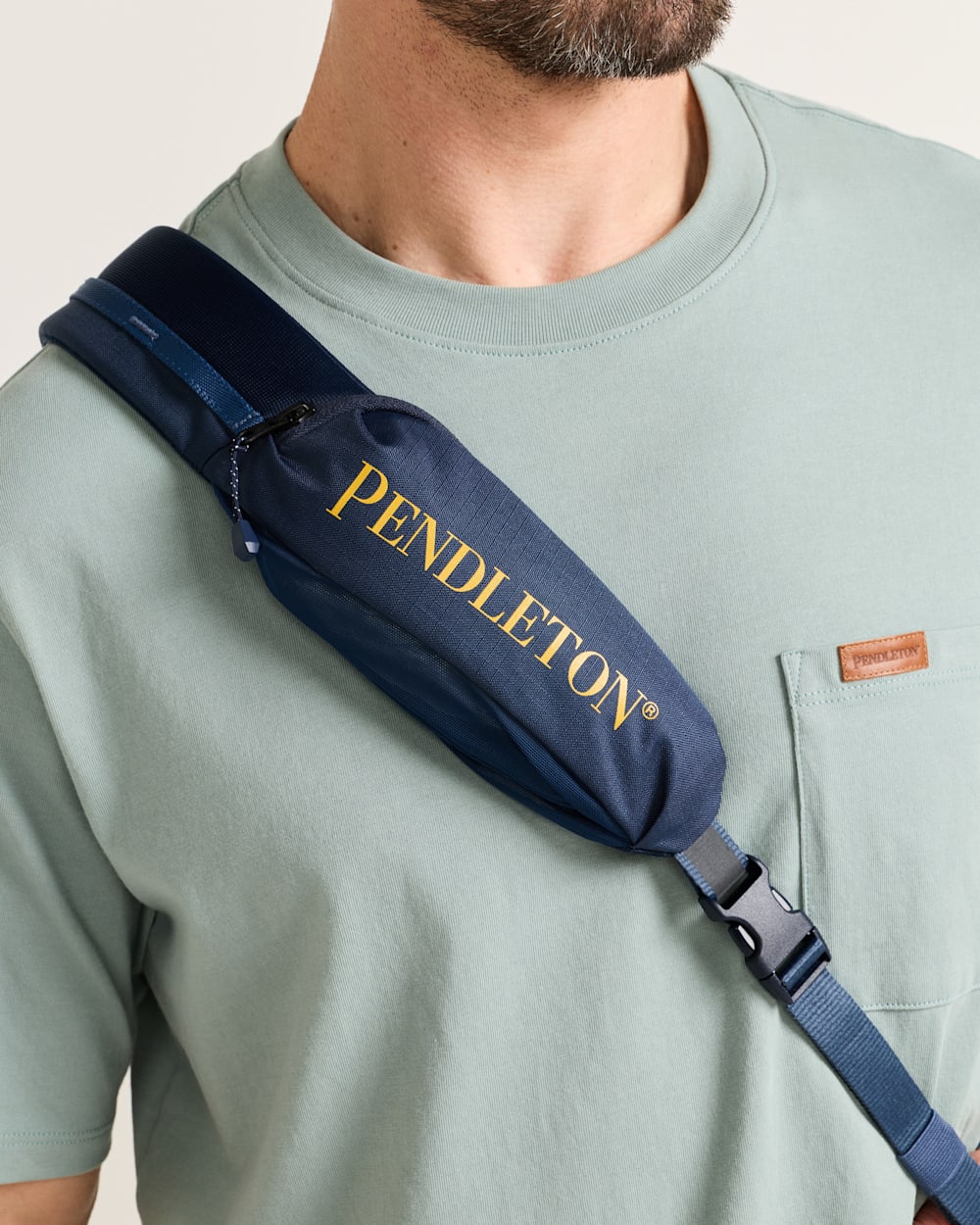 ALTERNATE VIEW OF CREEKSIDE EXPLORER SLING BACKPACK IN NAVY MULTI image number 6