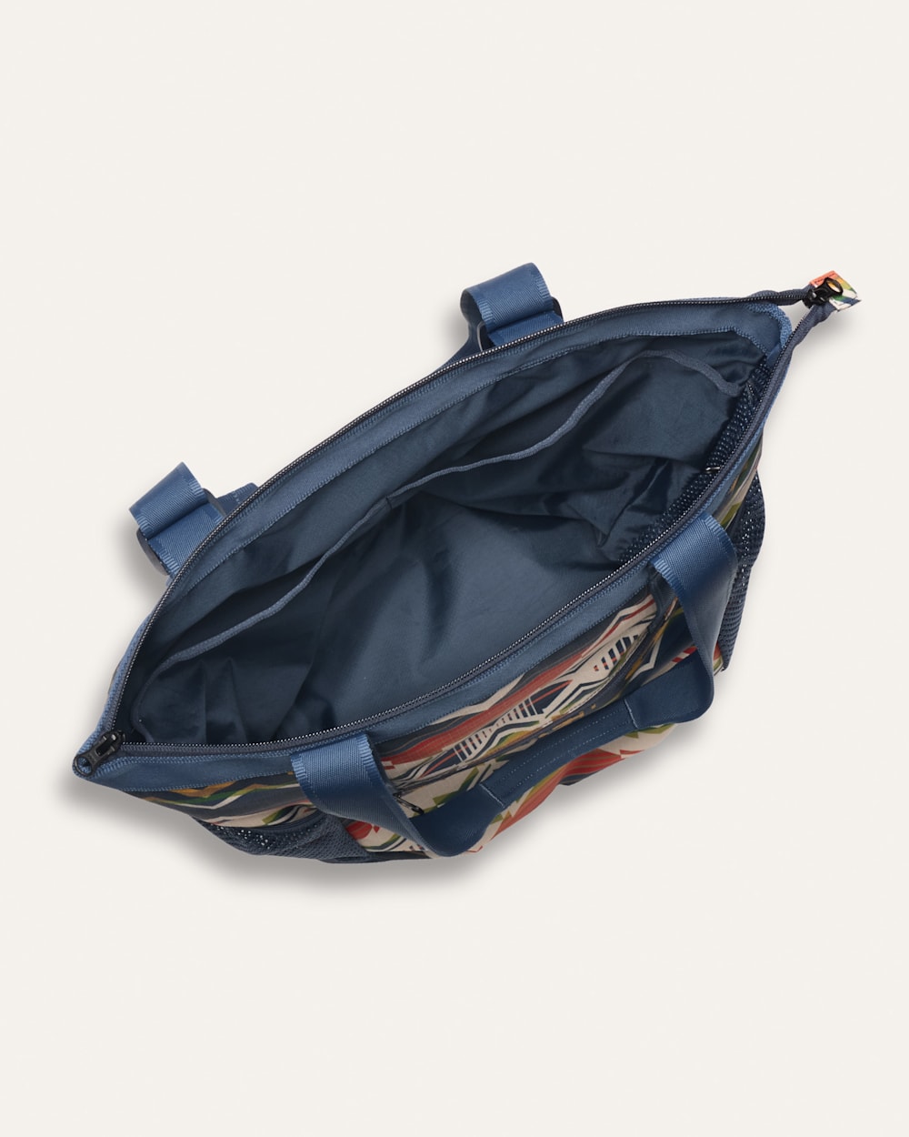ALTERNATE VIEW OF CREEKSIDE EXPLORER ZIP TOTE IN NAVY MULTI image number 3