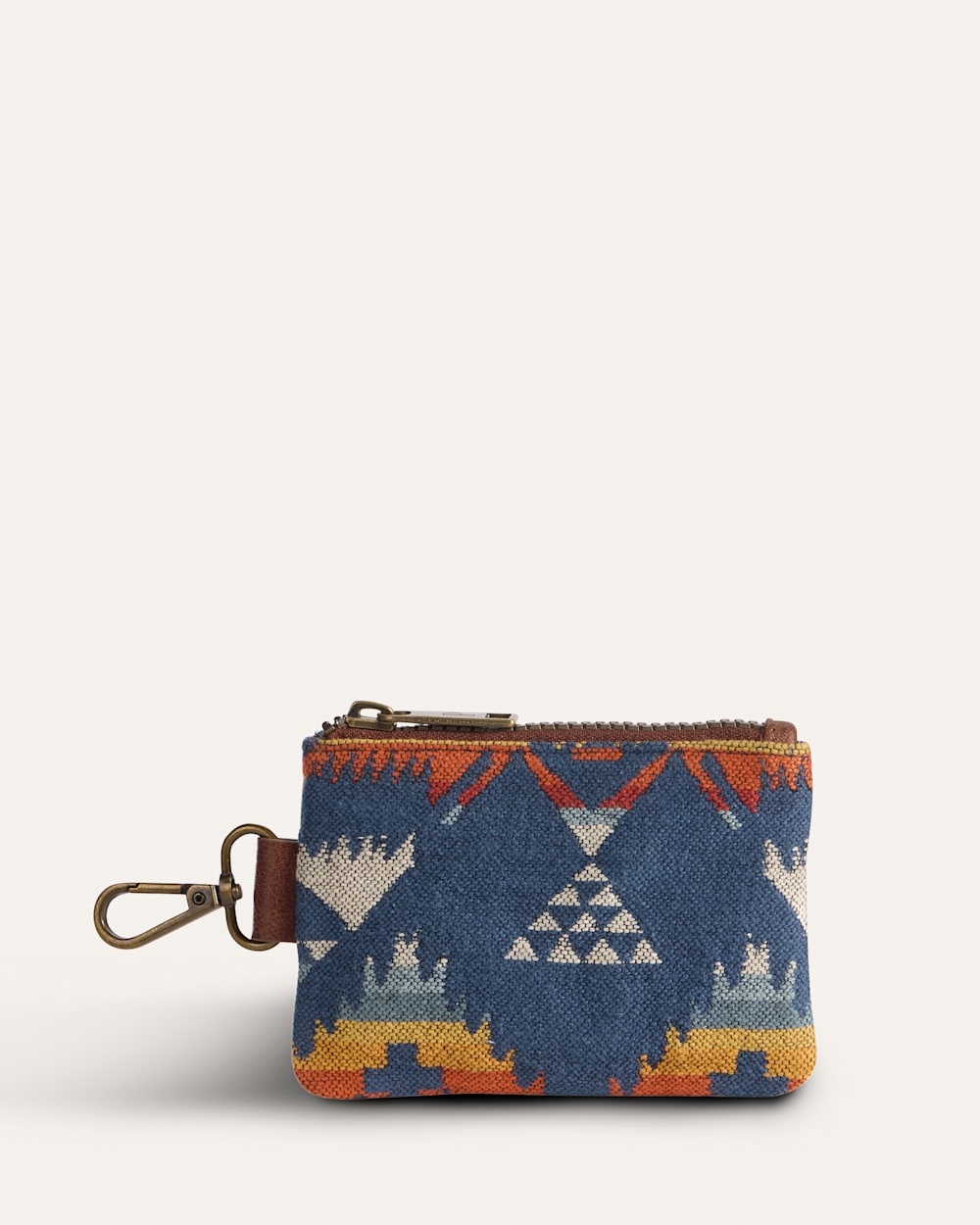 NEHALEM COTTON ZIP CARD CASE IN NAVY MULTI image number 1