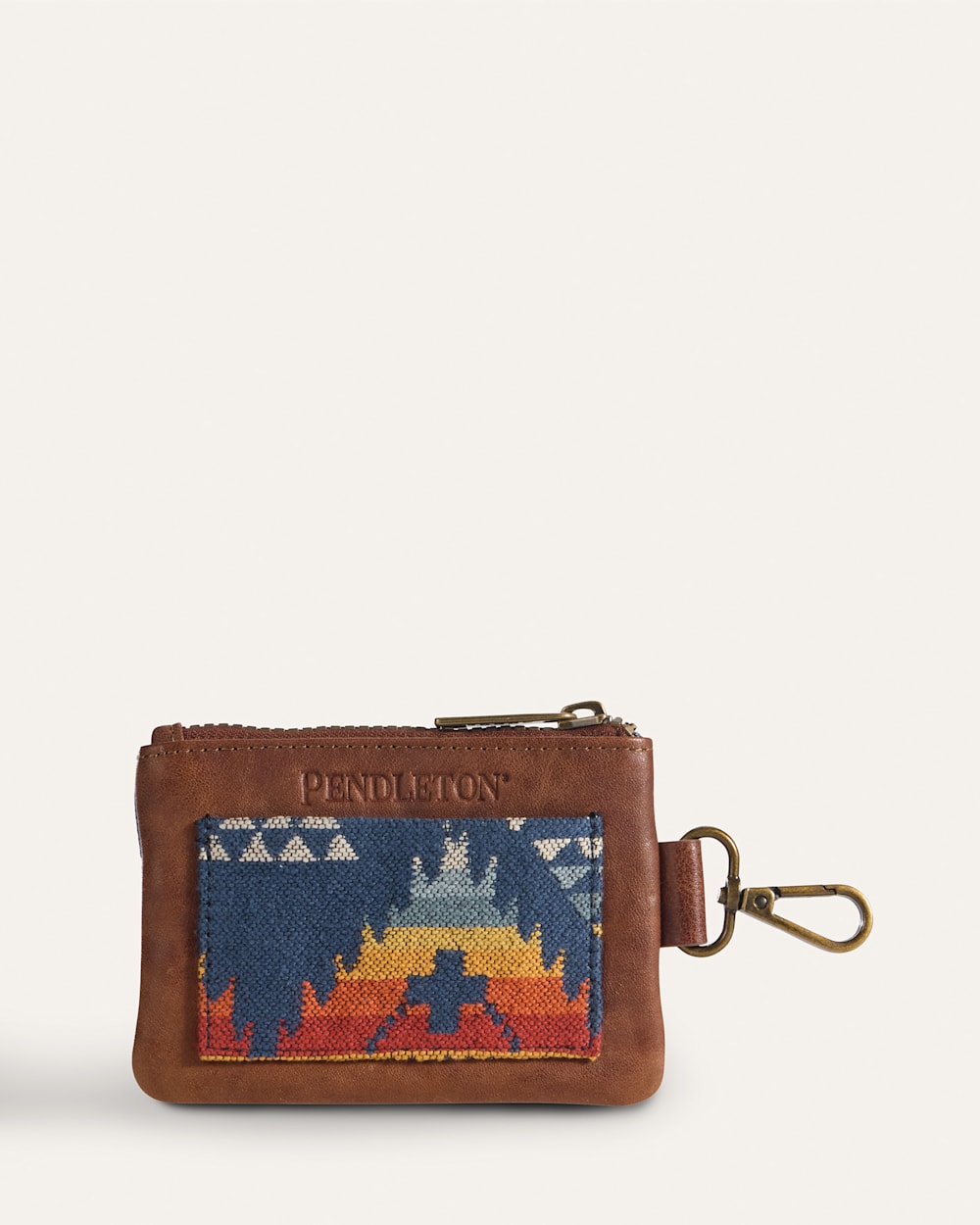 ALTERNATE VIEW OF NEHALEM COTTON ZIP CARD CASE IN NAVY MULTI image number 2