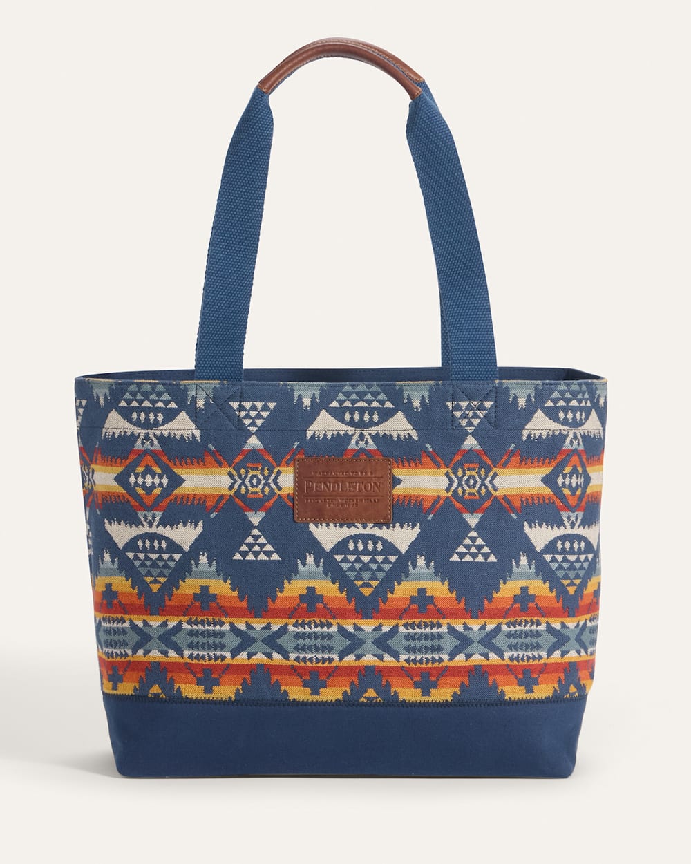 NEHALEM COTTON CITY ZIP TOTE IN NAVY MULTI image number 1