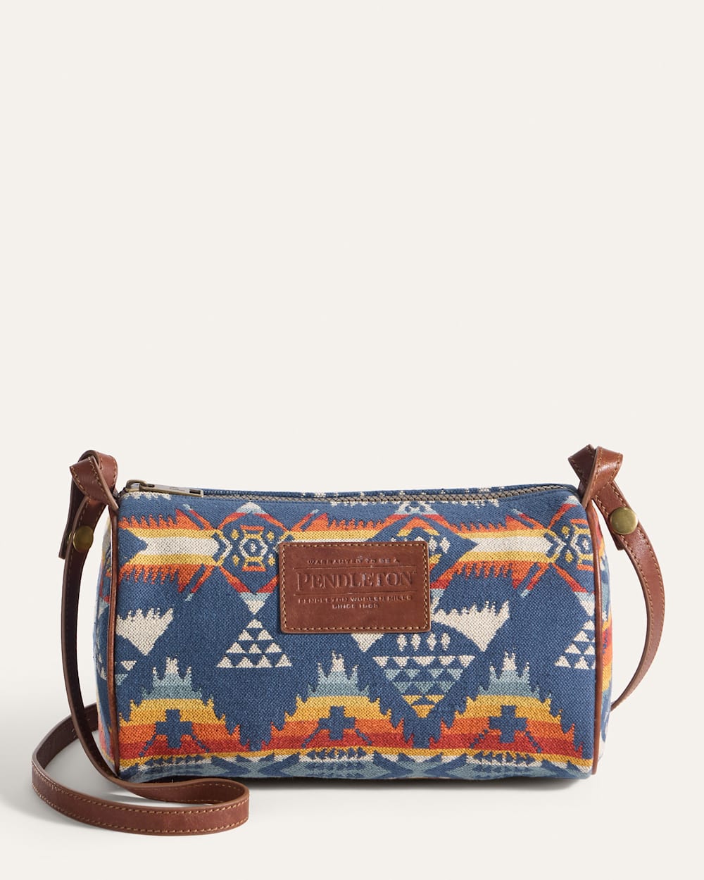 NEHALEM COTTON BARREL BAG IN NAVY MULTI image number 1