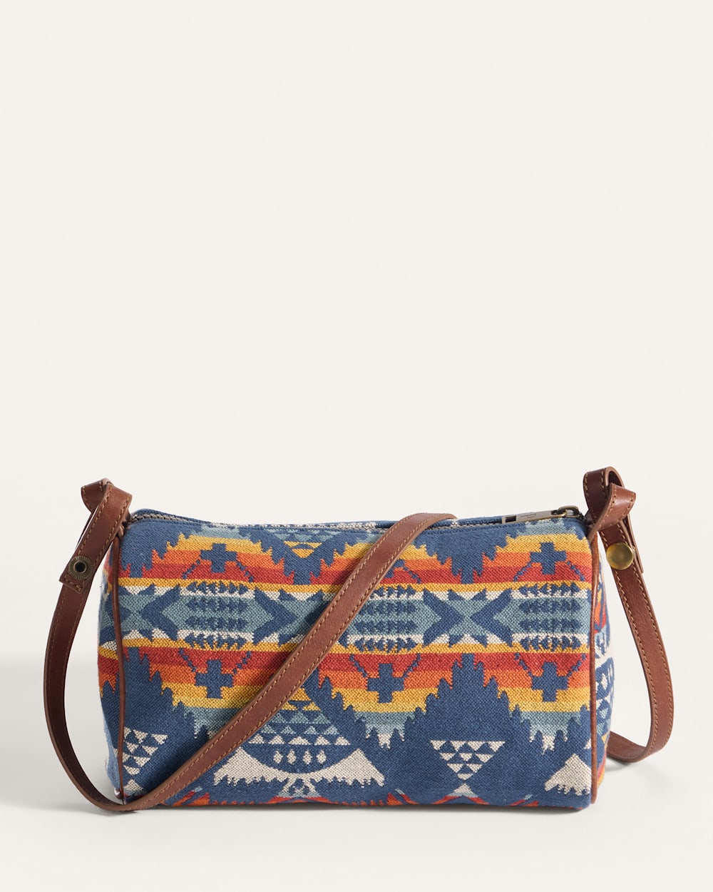 ALTERNATE VIEW OF NEHALEM COTTON BARREL BAG IN NAVY MULTI image number 2