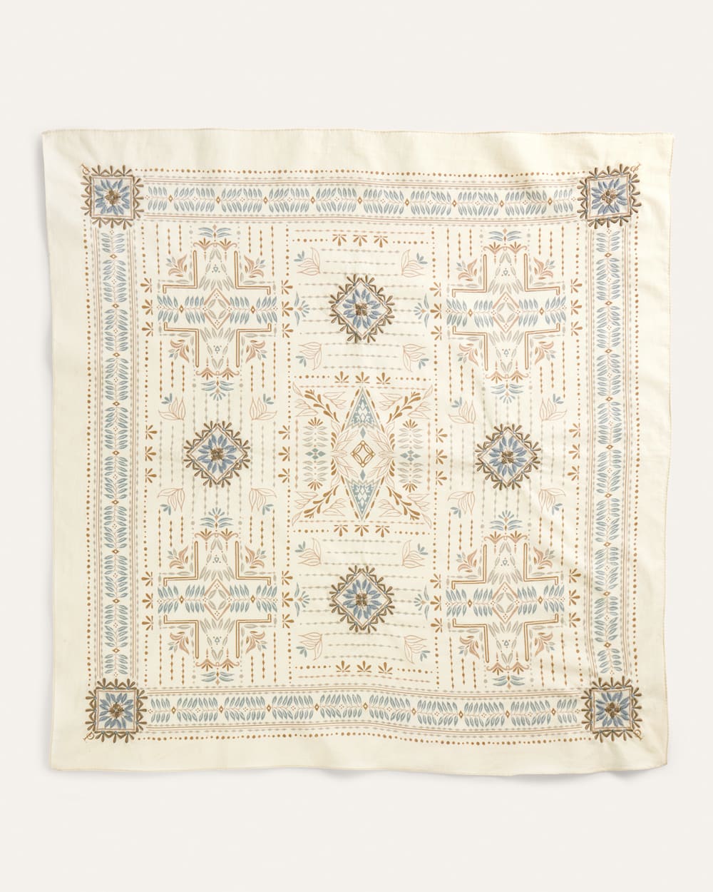 LAUREL GROVE EMBROIDERED BANDANA IN IVORY image number 1