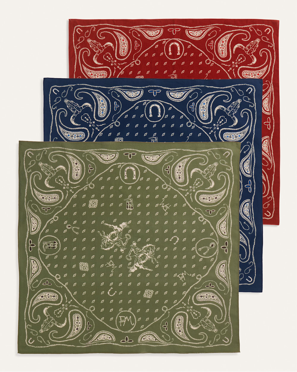 ALTERNATE VIEW OF WESTERN 3-PACK BANDANA IN MULTI image number 5