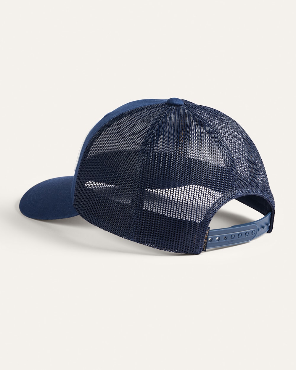 ALTERNATE VIEW OF LOGO FIVE PANEL TRUCKER HAT IN NAVY image number 2