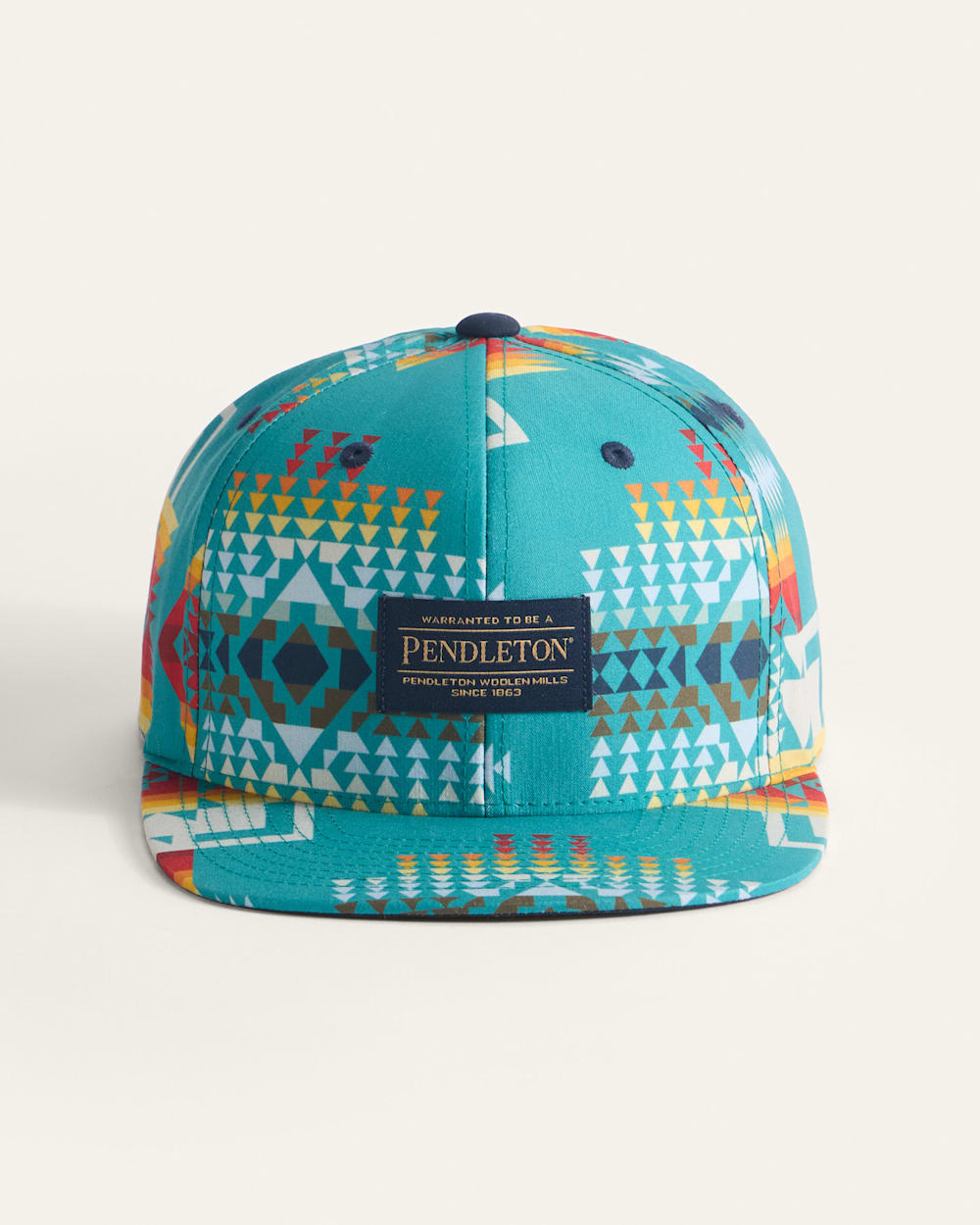 ALTERNATE VIEW OF YOUTH PRINTED SNAPBACK HAT IN TURQOUISE CHIEF JOSEPH image number 3