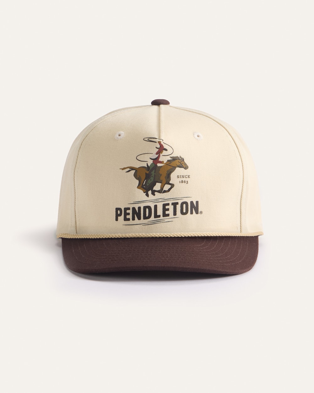 ALTERNATE VIEW OF YOUTH COWBOY SNAPBACK HAT IN IVORY image number 3