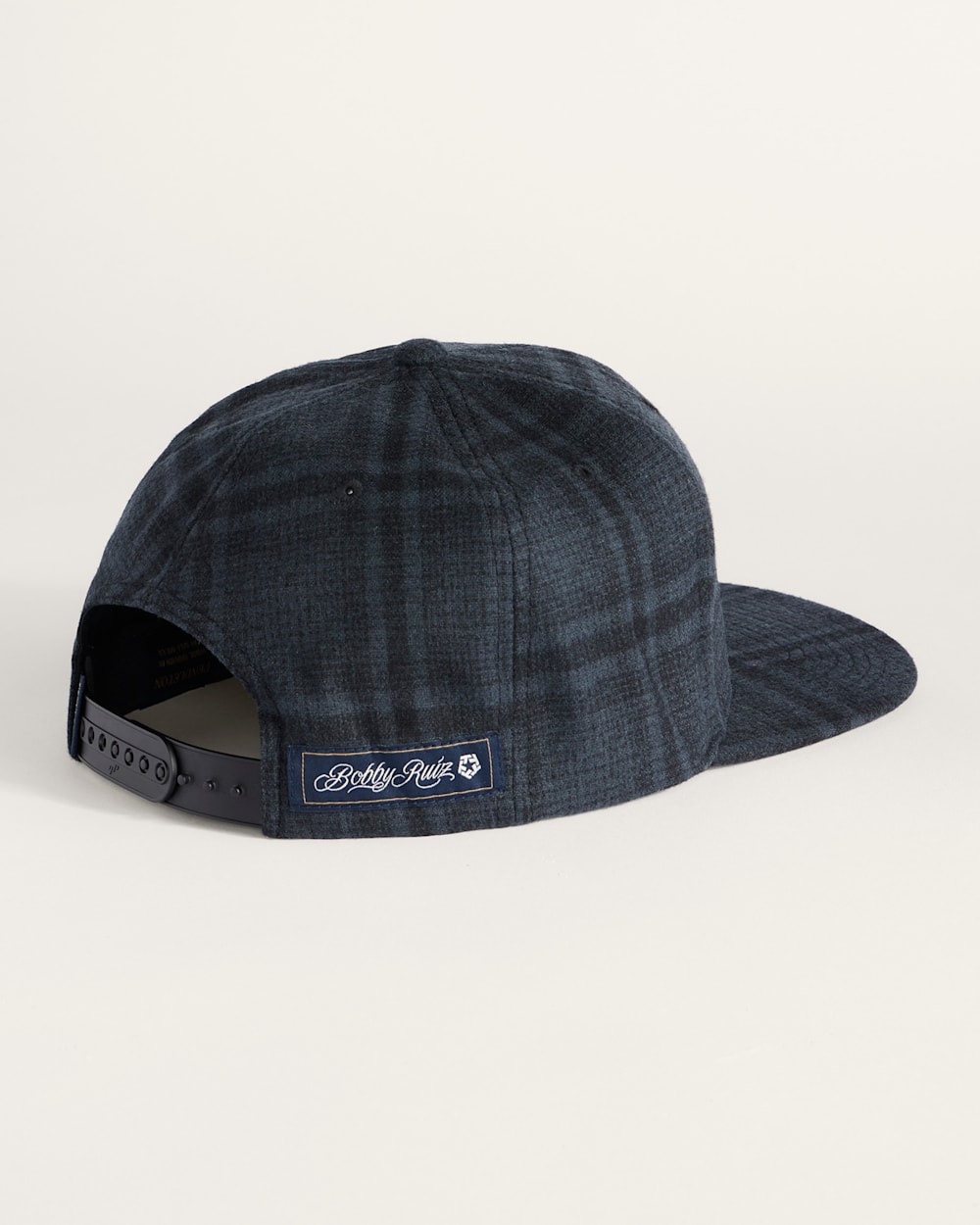 ALTERNATE VIEW OF BOBBY RUIZ X PENDLETON PLAID FLAT BRIM HAT IN BLACK SHADOW PLAID image number 2