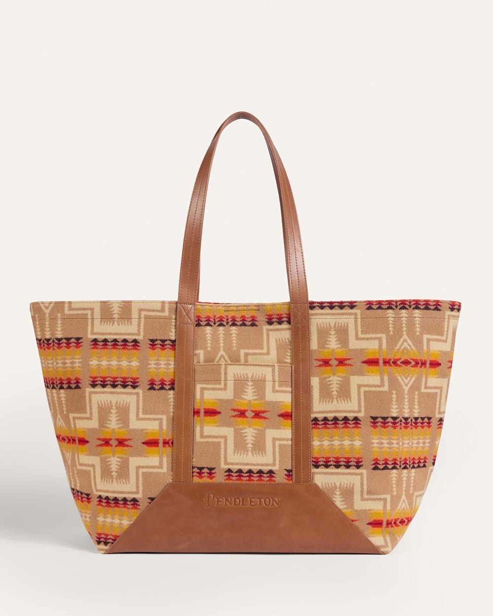 ALTERNATE VIEW OF LOOK WEST WIDE TOTE IN TAN HARDING image number 4