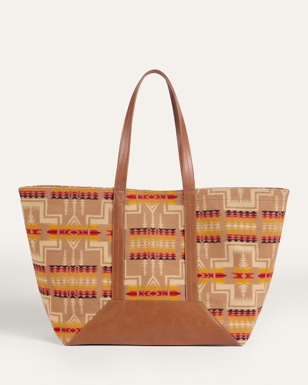 ALTERNATE VIEW OF LOOK WEST WIDE TOTE IN TAN HARDING image number 5